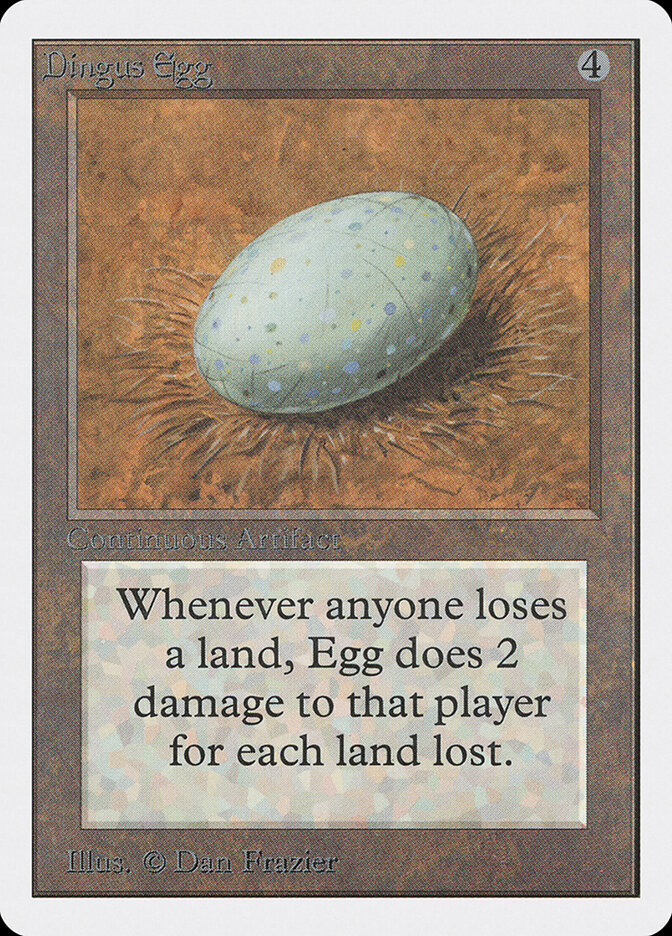 Dingus Egg card front