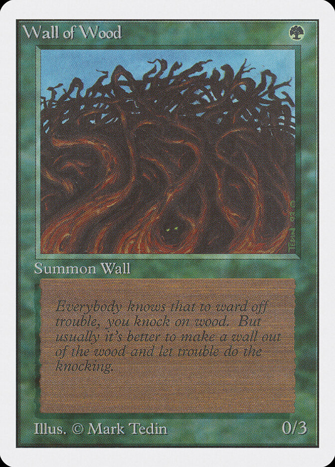 Wall of Wood card front