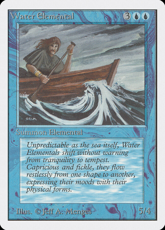Water Elemental card front