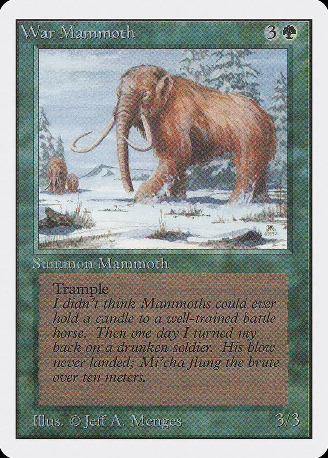War Mammoth card front