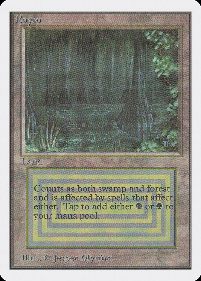 Bayou card front