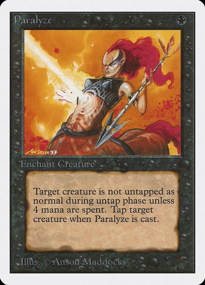 Paralyze card front