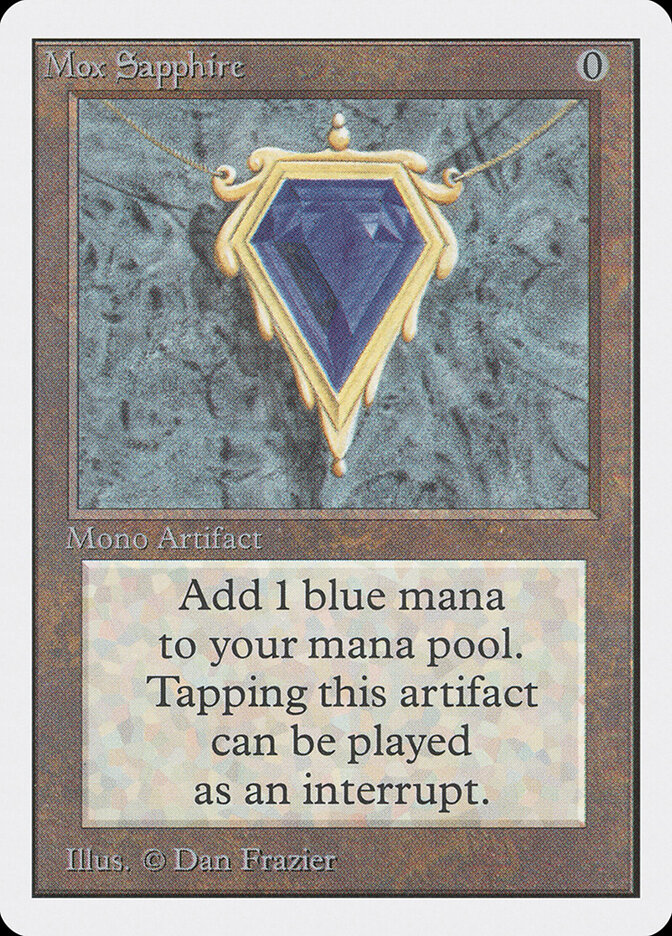 Mox Sapphire card front