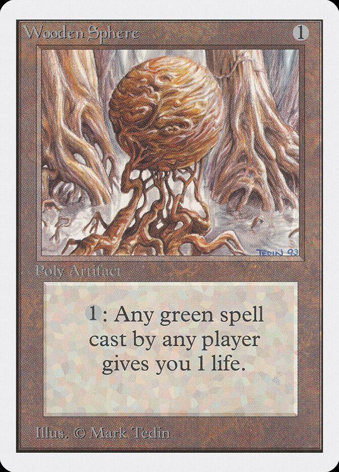 Wooden Sphere card front