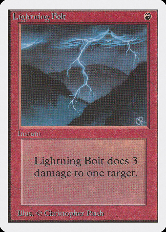 Lightning Bolt card front