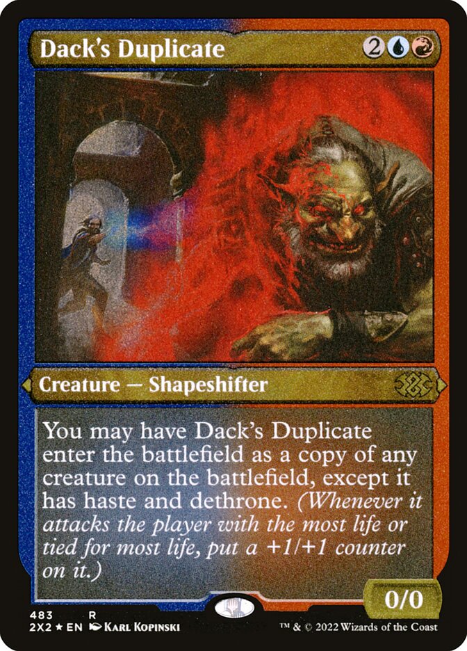 Dack's Duplicate card front