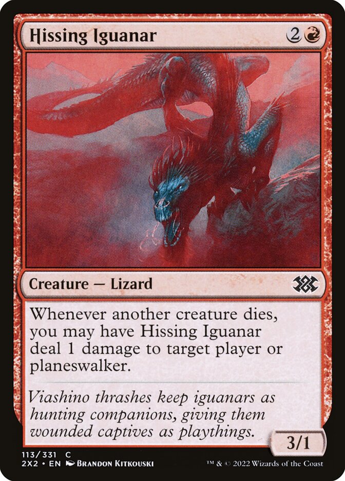 Hissing Iguanar card front