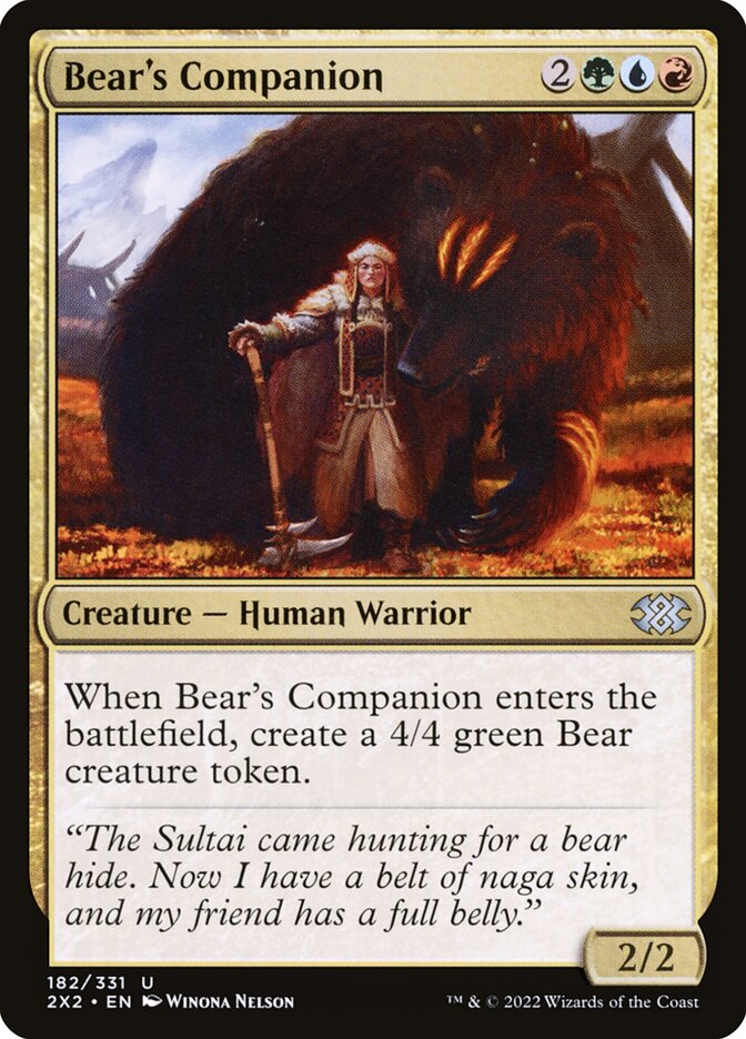 Bear's Companion card front