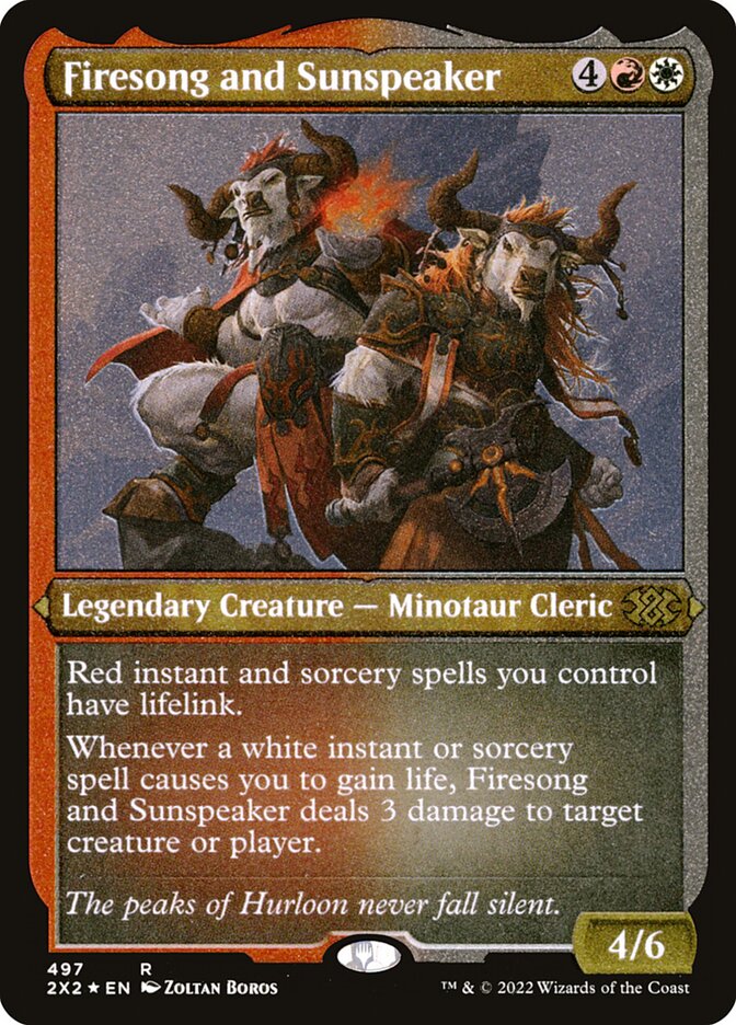 Firesong and Sunspeaker card front