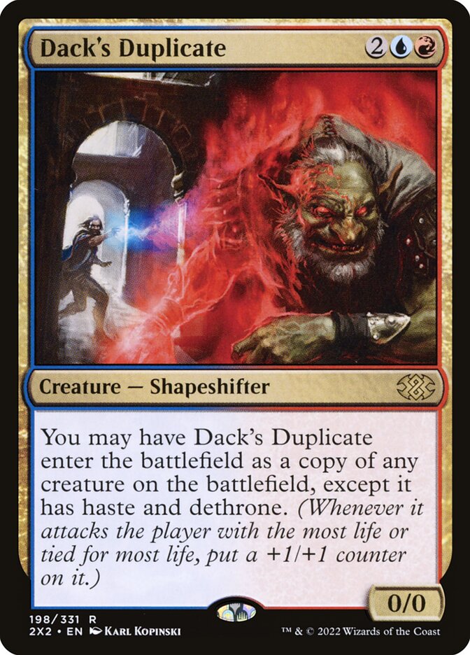 Dack's Duplicate card front
