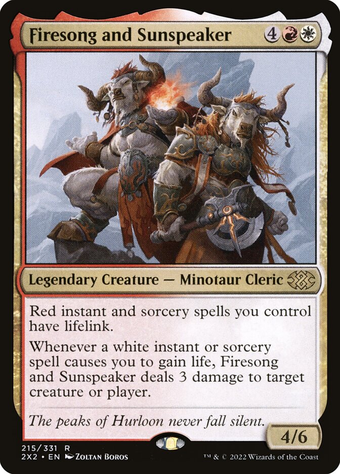 Firesong and Sunspeaker card front