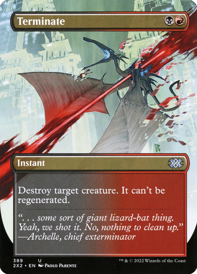 Terminate card front