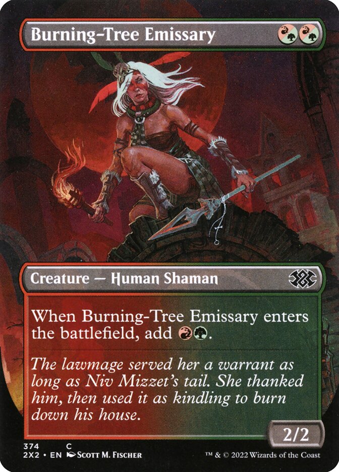 Burning-Tree Emissary card front