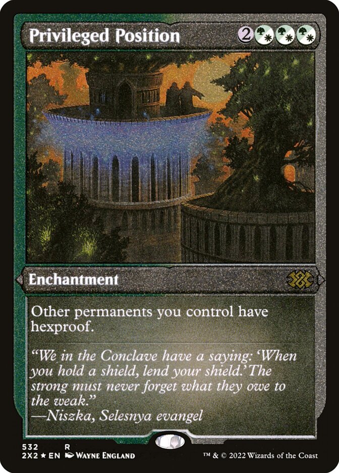 Privileged Position card front