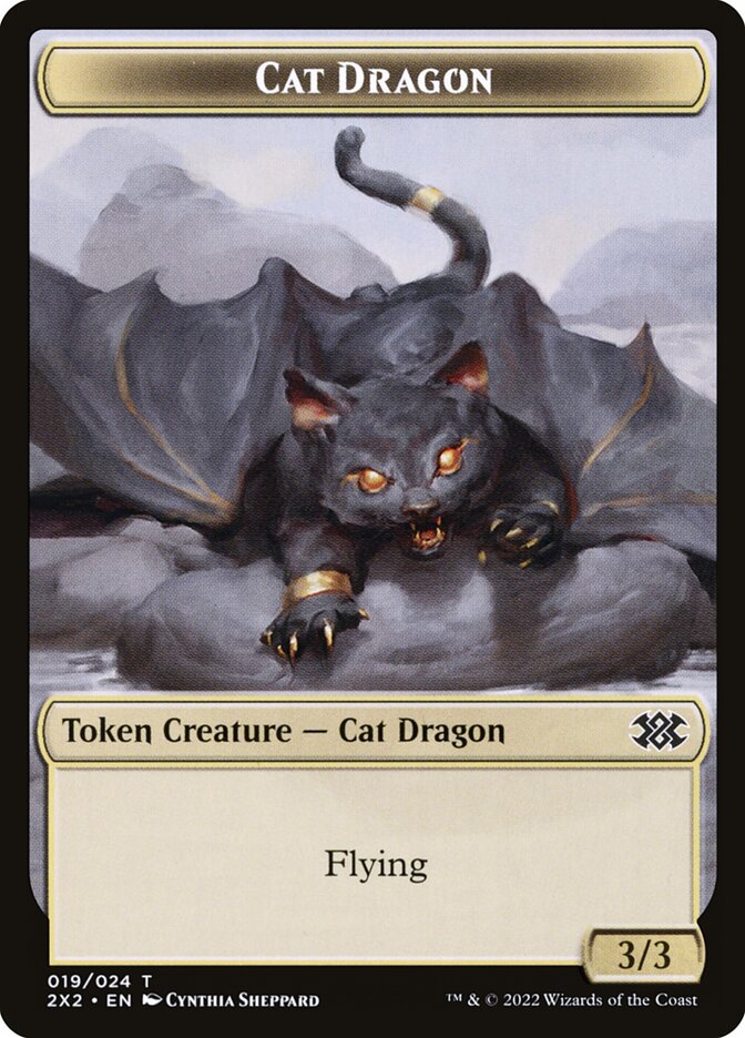 Cat Dragon card front