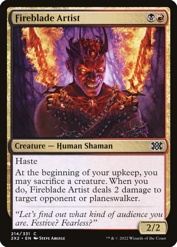 Fireblade Artist card front