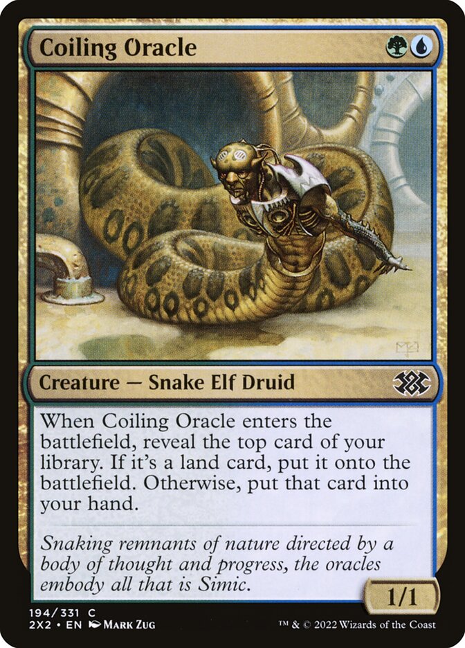 Coiling Oracle card front