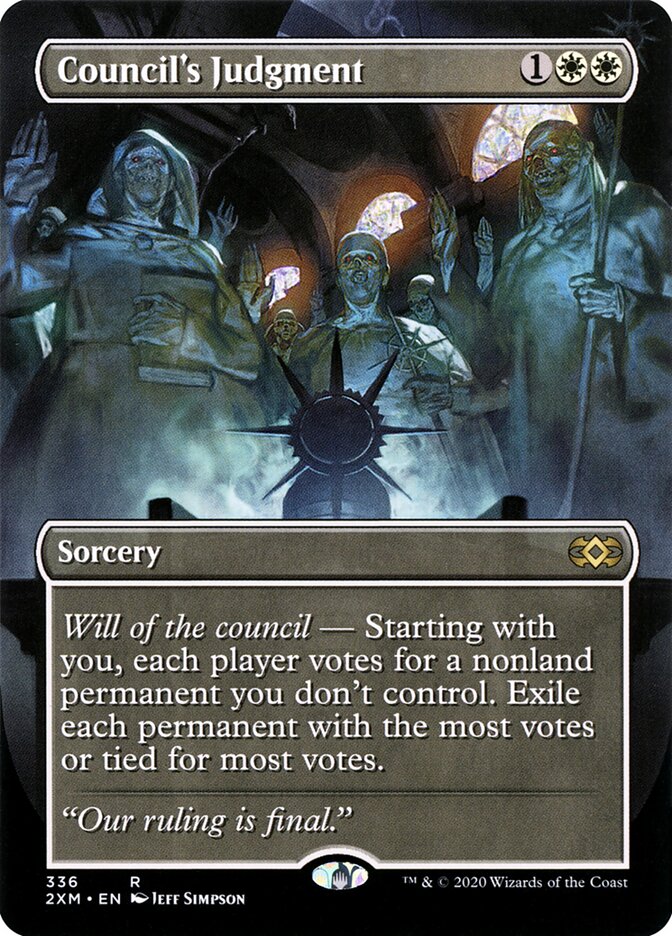 Council's Judgment card front