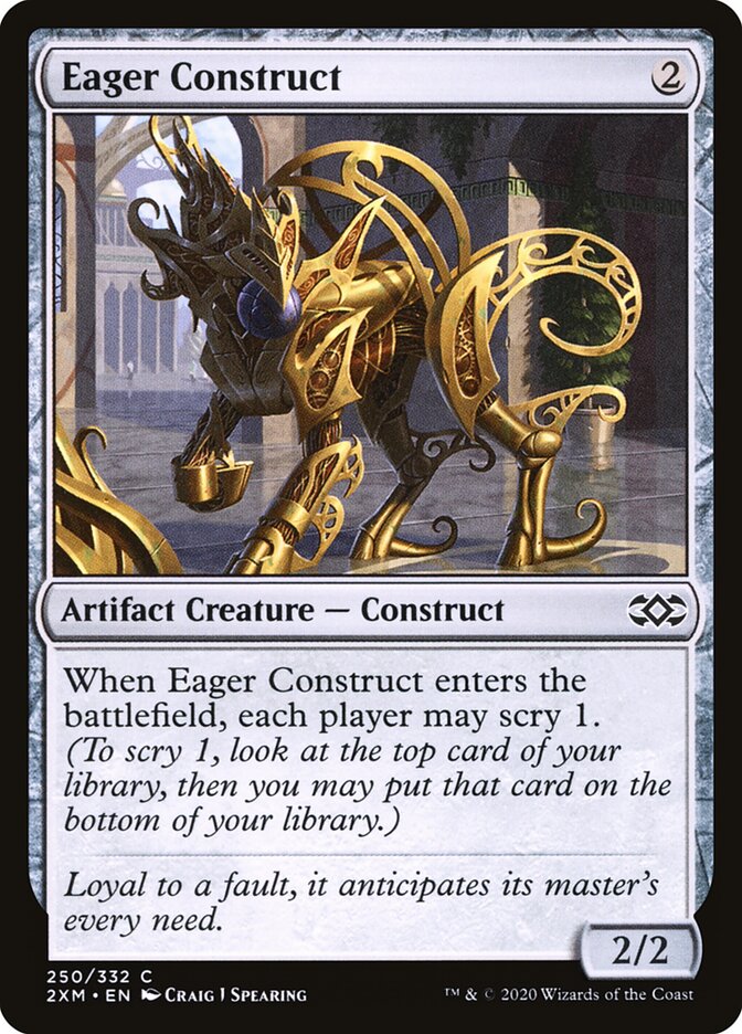 Eager Construct card front