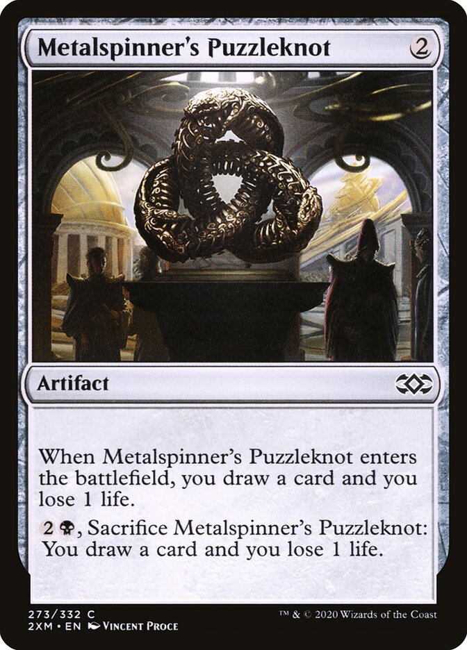 Metalspinner's Puzzleknot card front