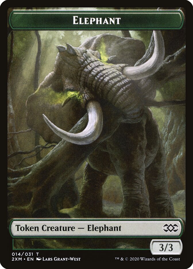 Elephant card front