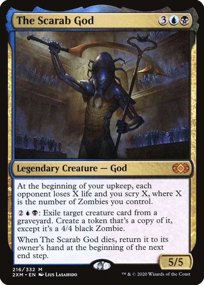 The Scarab God card front