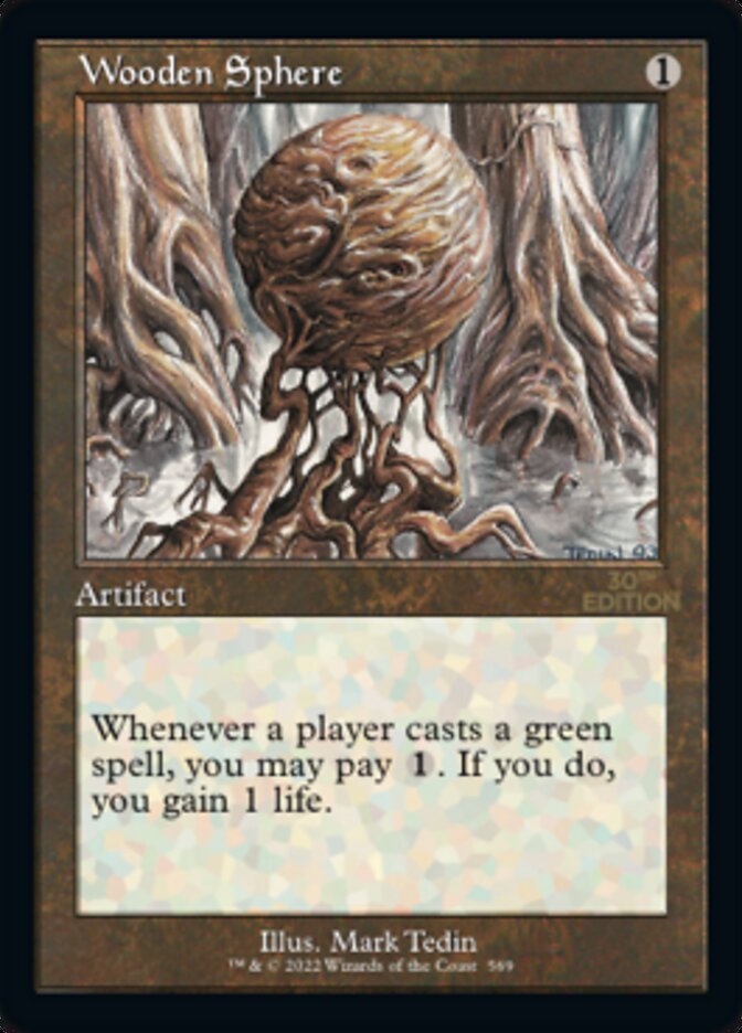 Wooden Sphere card front