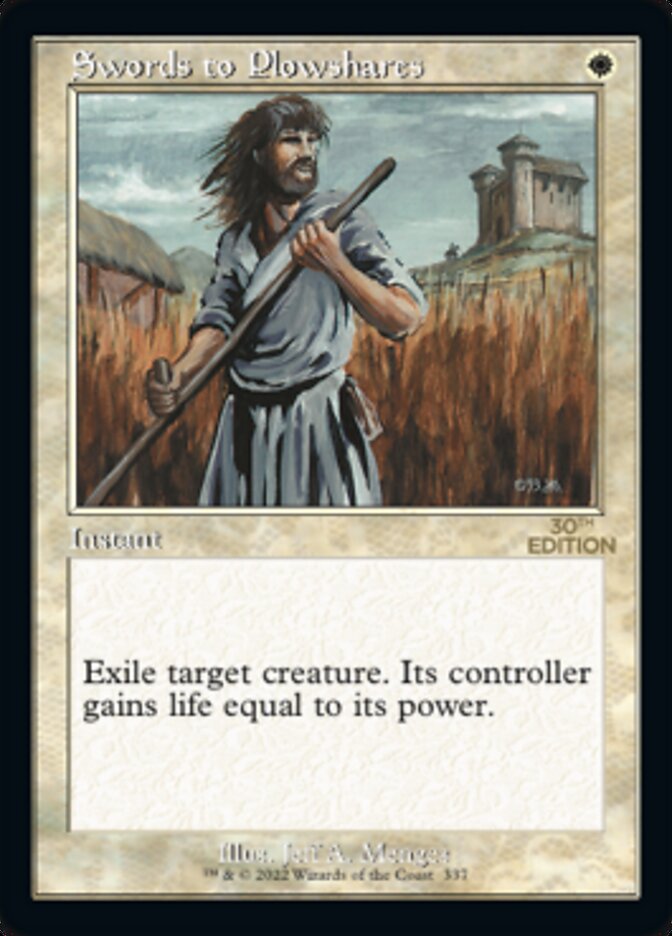 Swords to Plowshares card front