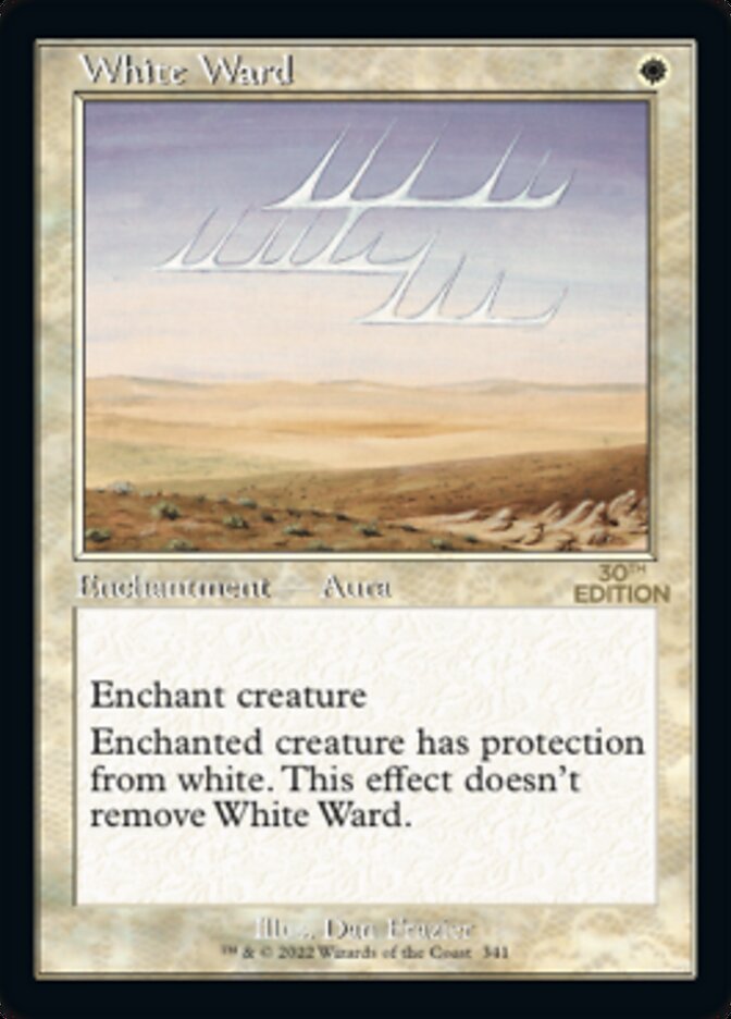 White Ward card front