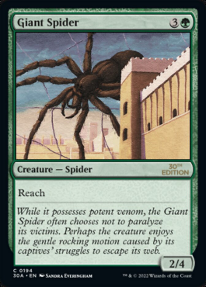 Giant Spider card front
