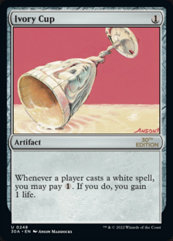 Ivory Cup card front