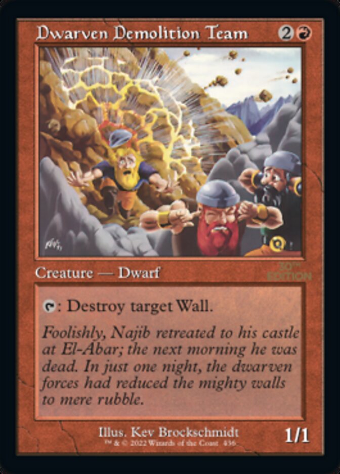 Dwarven Demolition Team card front