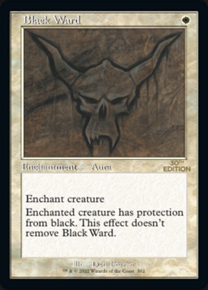 Black Ward card front