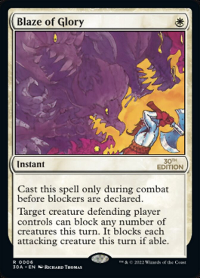 Blaze of Glory card front