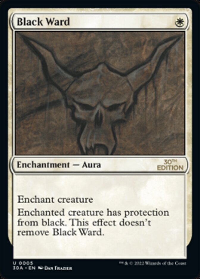 Black Ward card front