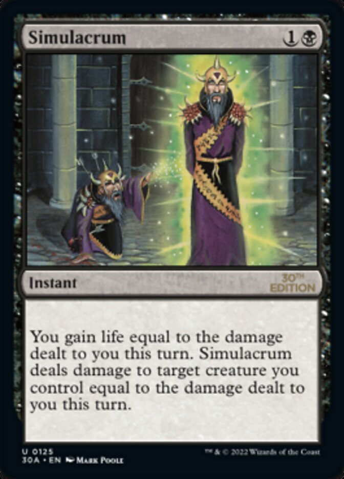 Simulacrum card front
