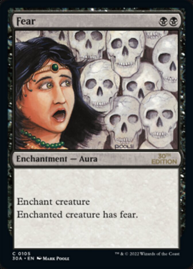 Fear card front