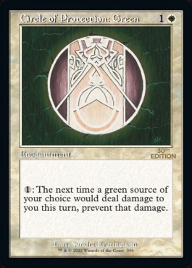Circle of Protection: Green card front