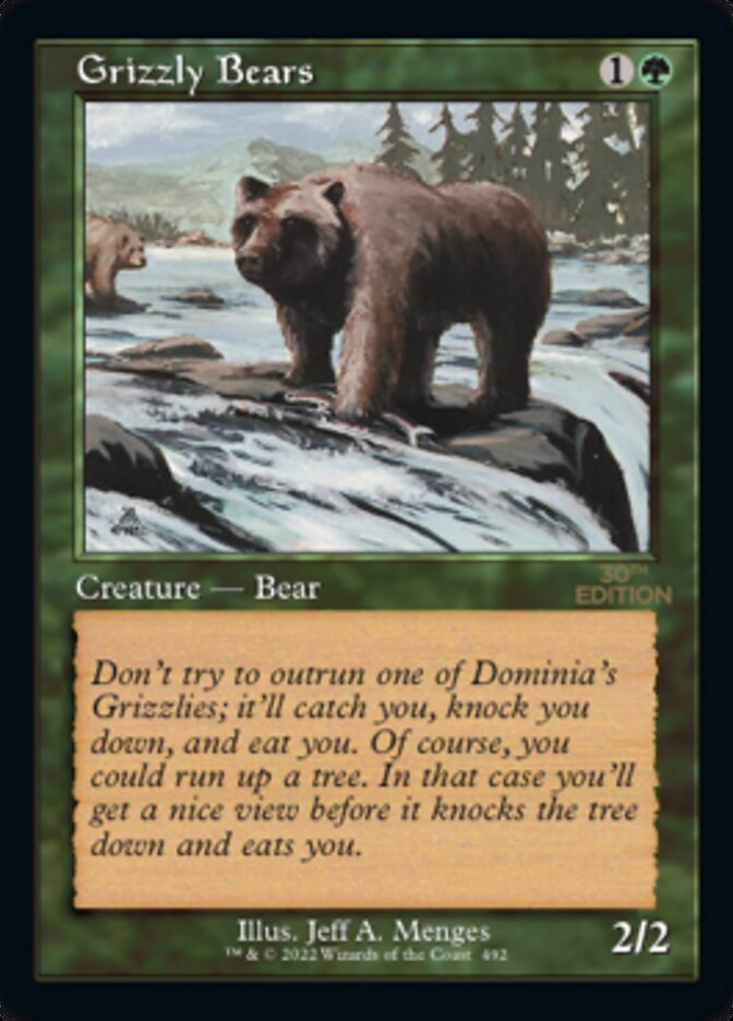 Grizzly Bears card front