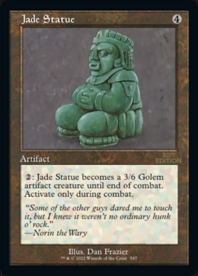 Jade Statue card front
