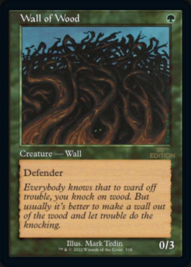 Wall of Wood card front