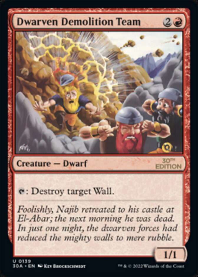Dwarven Demolition Team card front