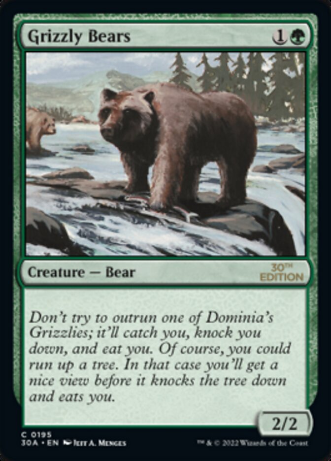 Grizzly Bears card front