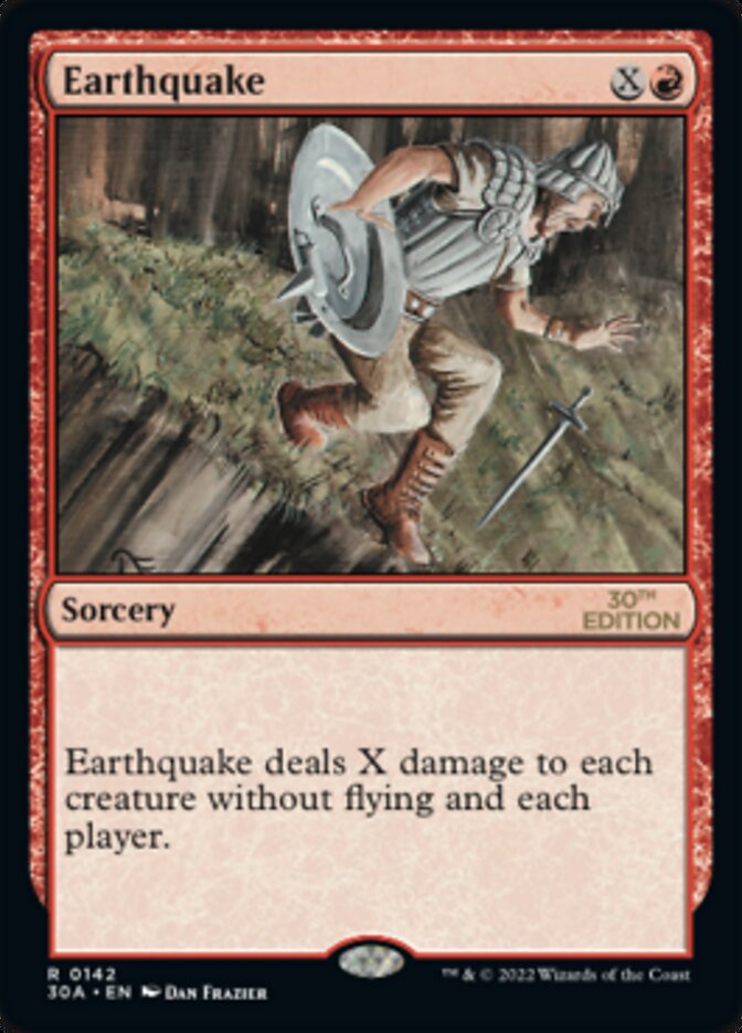 Earthquake card front