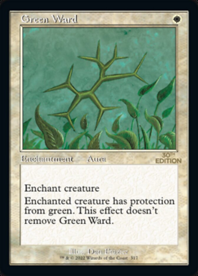 Green Ward card front