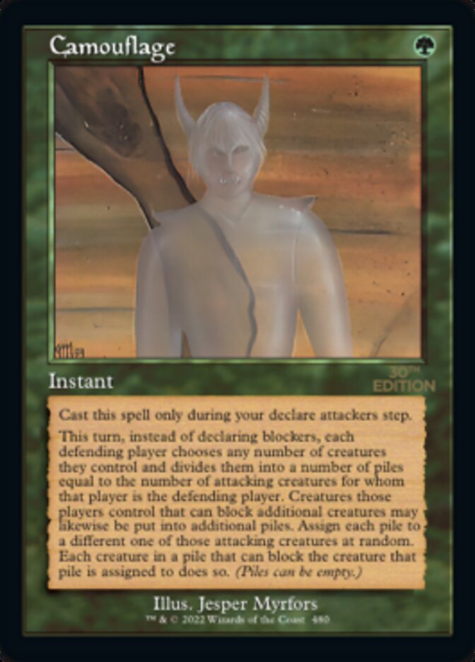 Camouflage card front