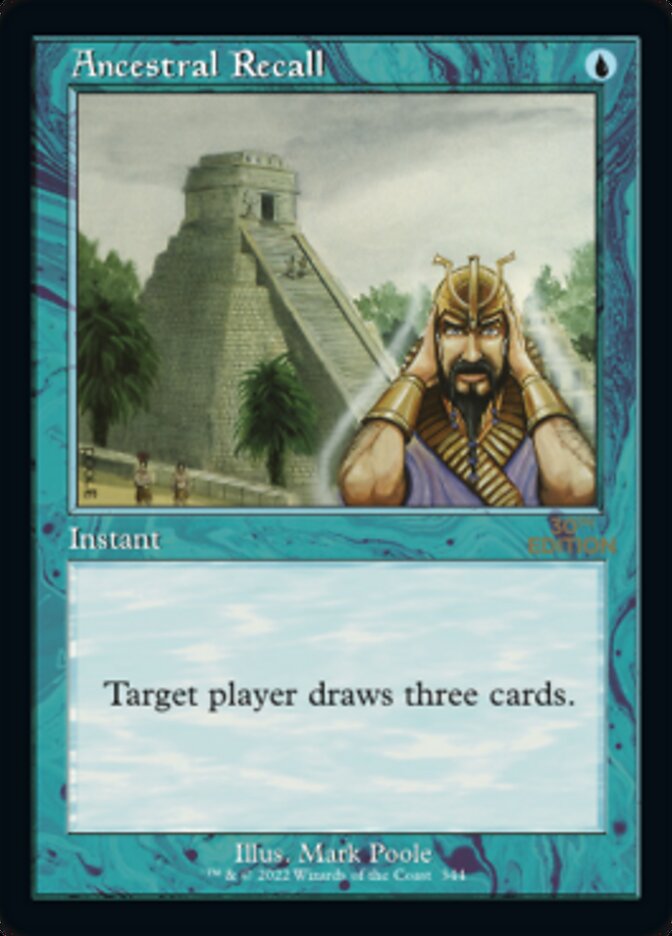 Ancestral Recall card front
