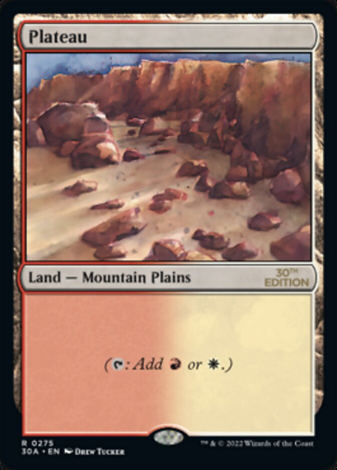 Plateau card front