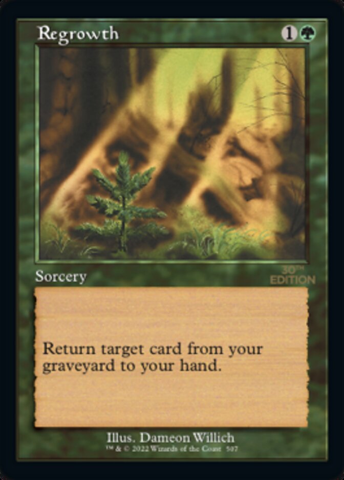 Regrowth card front