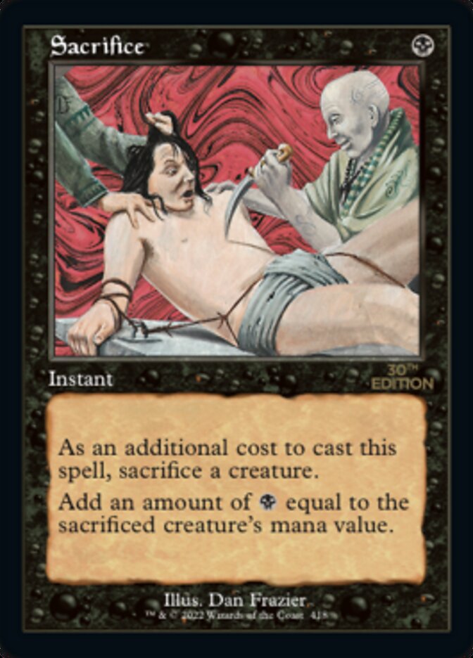 Sacrifice card front